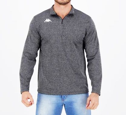 Blusa Kappa Charles Cinza Mescla Tam P