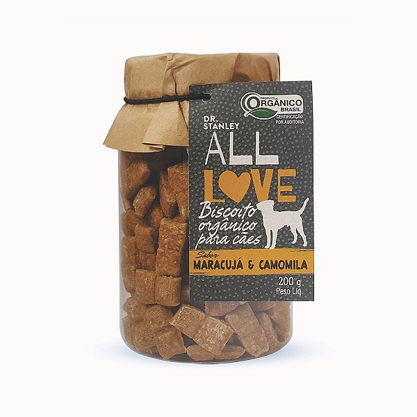 All Love - Biscoito Orgânico para Cães Maracujá & Camomila 200g