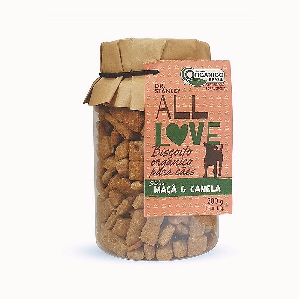All Love - Biscoito Orgânico para Cães Maçã & Canela 200g