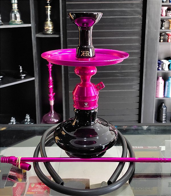 Narguile Triton Pink com Preto