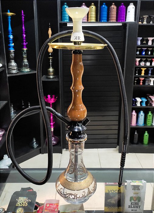 Narguile Love Hookah Madeira com Vaso Hot
