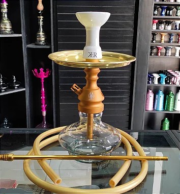 Narguile Anubis Velvet Dourado Fosco