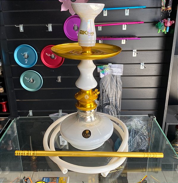 Narguile Amazon Hookah Branco Pequeno