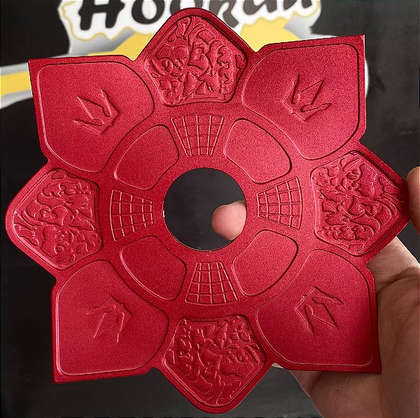 Prato mini imperial Hookah King Vermelho