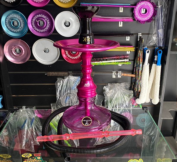 Narguile Malik Half 66 Pink Com mangueira Simples