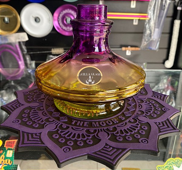 Vaso Aladim Resistente Bicolor Dourado com Roxo
