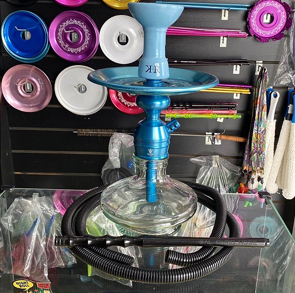 Narguile Triton Azul Bebê com Mangueira Simples
