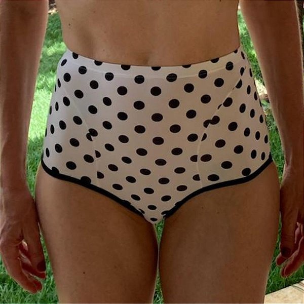 Hotpants Claudia de Poliamida e Elastano Bolinhas