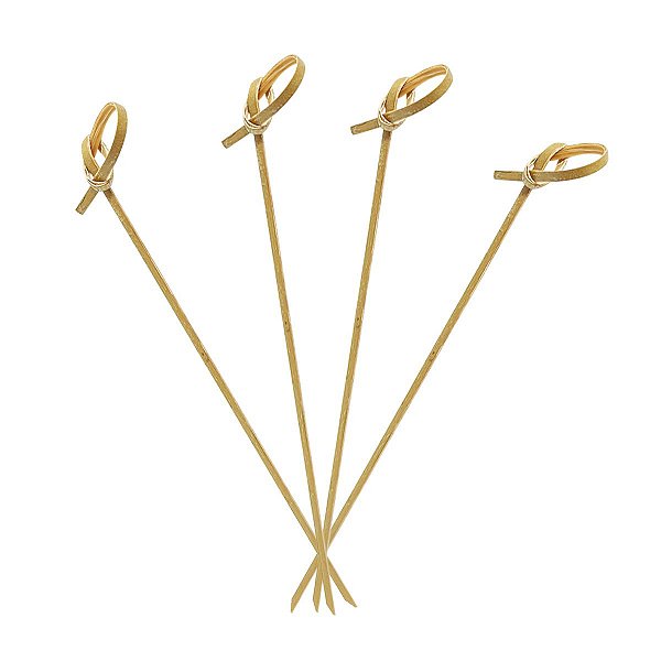 Espeto Bambu Nó 15cm 100un | Palito Decorativo Petiscos Finger Food