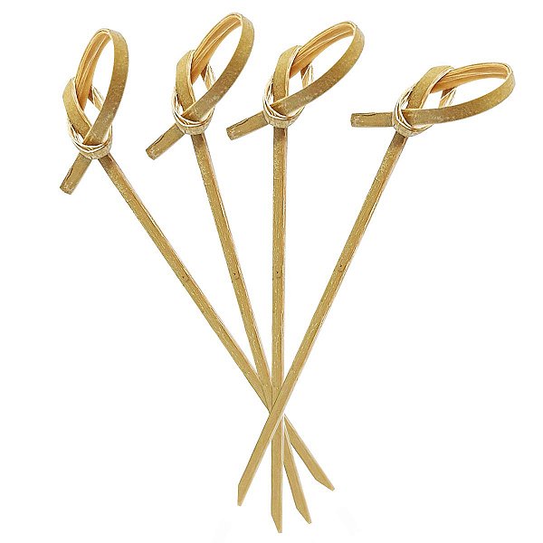 Espeto Bambu Nó 7cm 100un | Palito Decorativo Petiscos Finger Food
