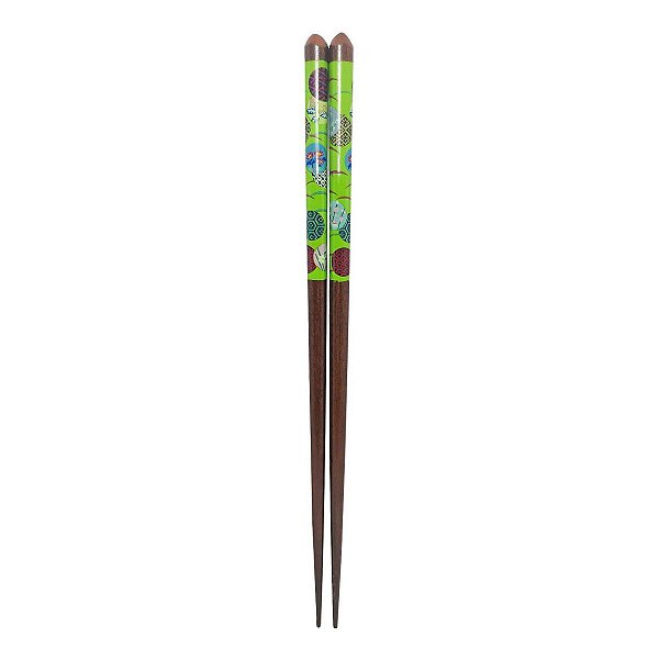 Hashi Esferas De Flores Madeira Verde Resistente Japao 23 Cm