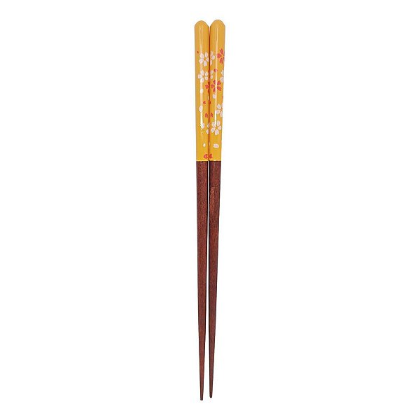 Hashi De Madeira Flores Amarelo Resistente Oriental Sushi