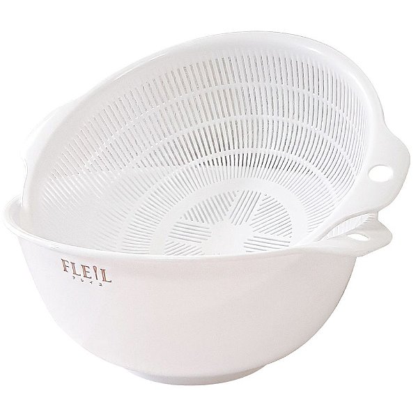 Escorredor Duplo Arroz Macarrão Verduras Legumes 1.5 L Japão