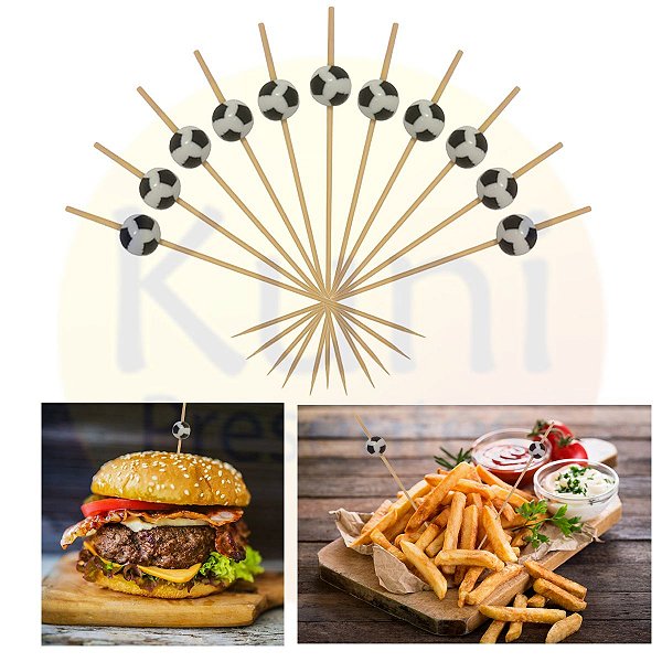 Kit 1000 Palito Futebol 12cm | Petiscos Festa Futebol Copa do Mundo