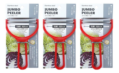 Kit C/ 3 Fatiador De Repolho Legumes Jumbo Peeler Japonês