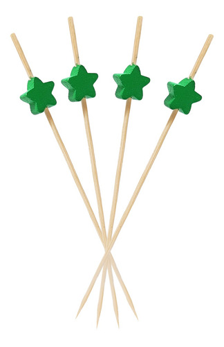 Espetinho Estrela Verde 12cm 500 Un Petisco Festa Buffet