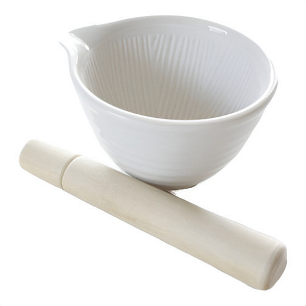 Suribachi Tigela Amassador Socador Temperos 7,5cm Com Pilão