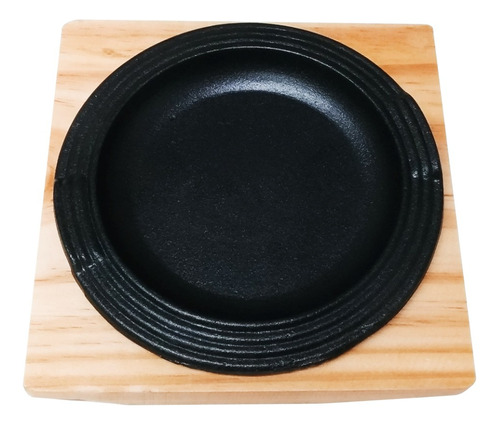 Chapa Teppan 15 Cm Ferro Churrascaria Restaurante Porção Chapa Japonesa para Grelhar Alimentos