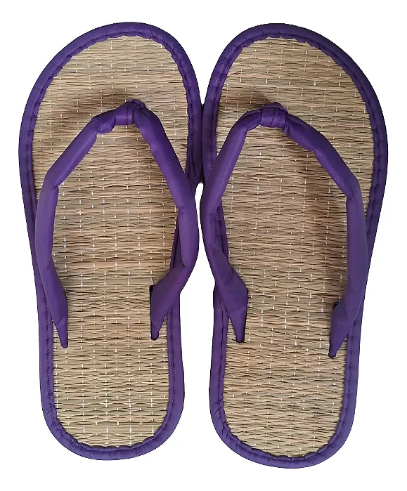 Chinelo De Palha Japonês Zori Violeta Lilás