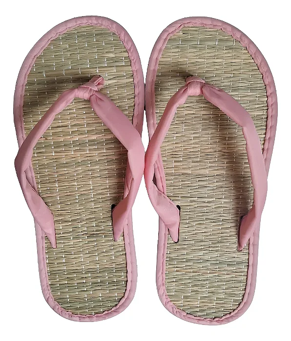 Chinelo De Palha Japonês Zori Rosa Bebe