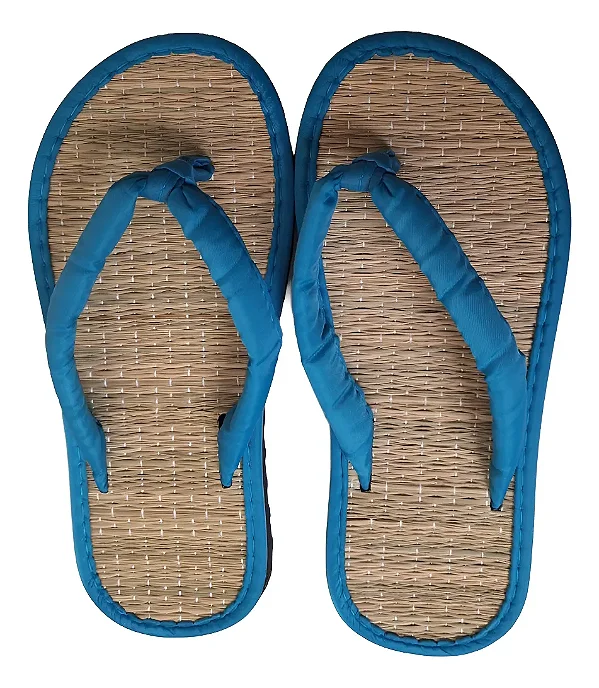 Chinelo De Palha Japonês Zori Azul