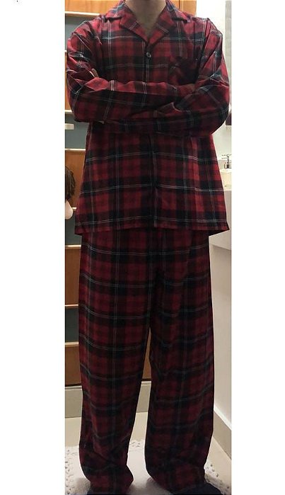 calça pijama xadrez masculino
