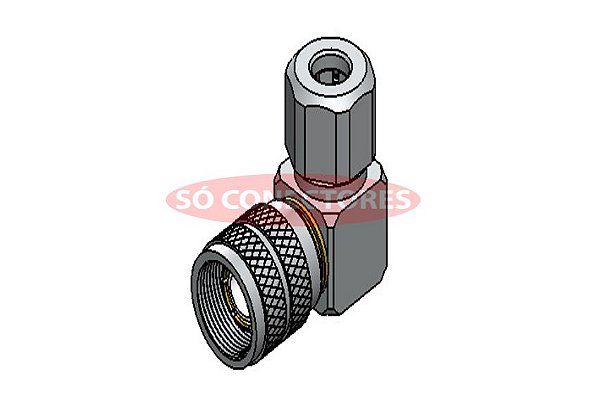 Conector Spinner Macho De Prensa Cabo 0,4/2,5 Angular