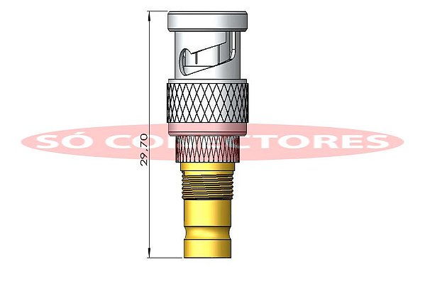 Adaptador Spinner Fêmea para Bnc Macho
