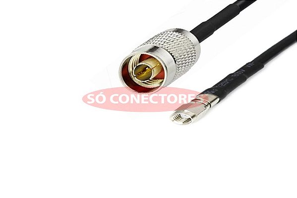 Cabo Coaxial Pig Tail N Macho para Sma Macho Reverso Rgc-58