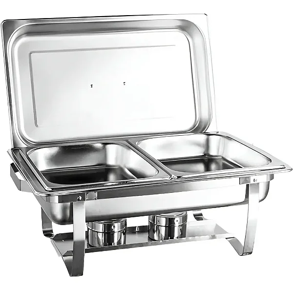 Rechaud Cuba de Inox Retangular com Dois Queimadores GP169