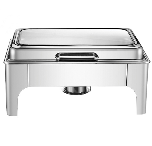 Rechaud Cuba de Inox Retangular com Visor e Amortecedor GP705