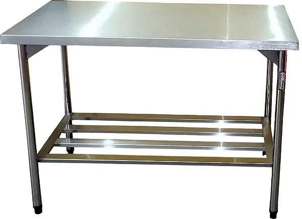 Mesa de Inox 430 para Restaurante Açougue e Padaria 120 x 70 x 85 PROMP430-3