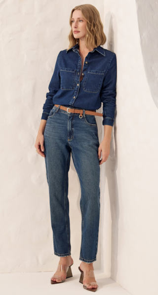 Calça Jeans Reta Feminina