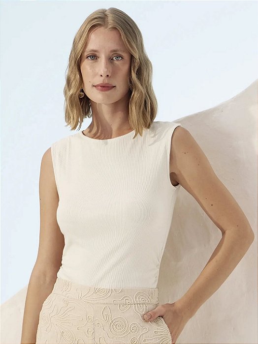 Blusa Regata Franzido Lateral