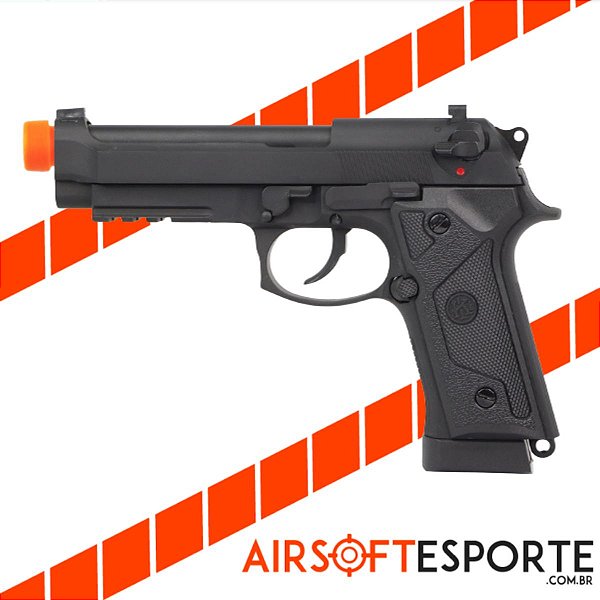 Pistola Airgun 4.5mm CO2 SRC M92 Beretta KL92A1 Preto