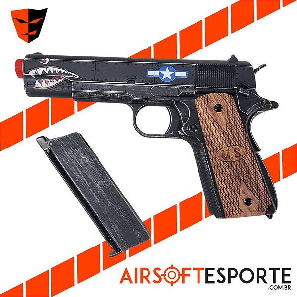 Pistola de Airsoft GBB Armorer Works 1911 Squadron WWII