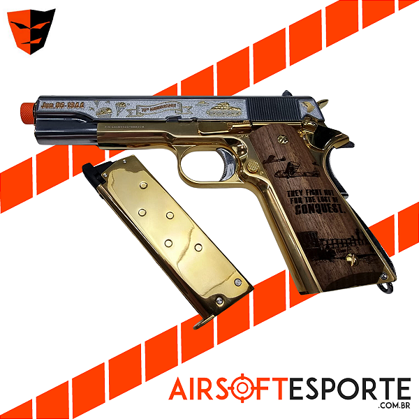 Pistola de Airsoft GBB GPM1911 M45 D-Day Edição limitada