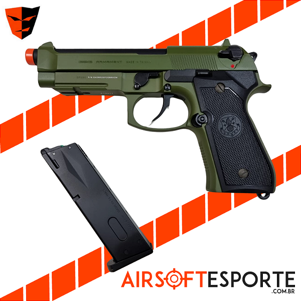 Pistola de Airsoft GBB GPM92 GP2 G&G Hunter Green