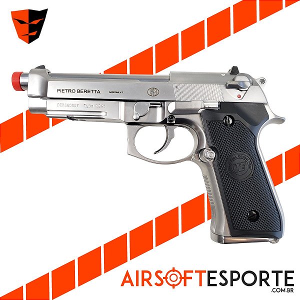 Pistola de Airsoft WE M9A1 Chrome M012