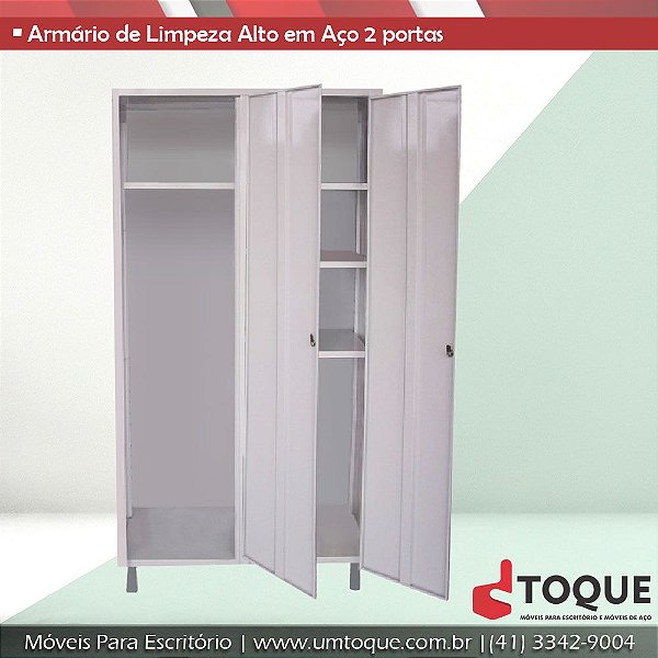 Armário de Aço para Materiais de Limpeza LN - 200x63x40