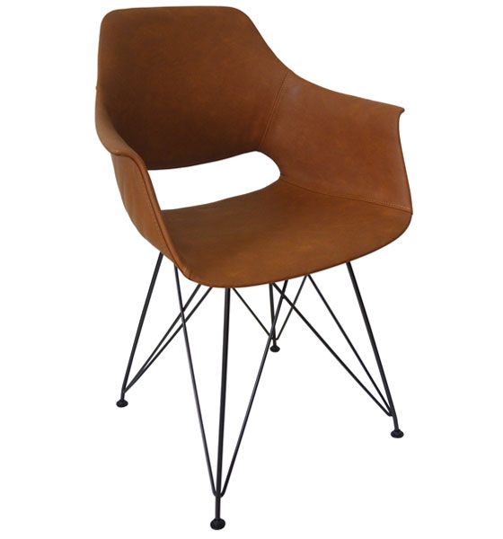 Cadeira Decorativa para Escritório ANM 1316 Caramelo ou Preto