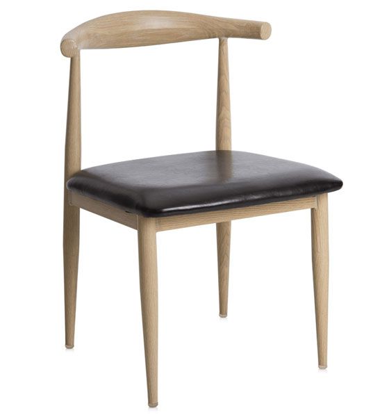 Cadeira Decorativa para Escritório ANM 6610 Madeira com Preto