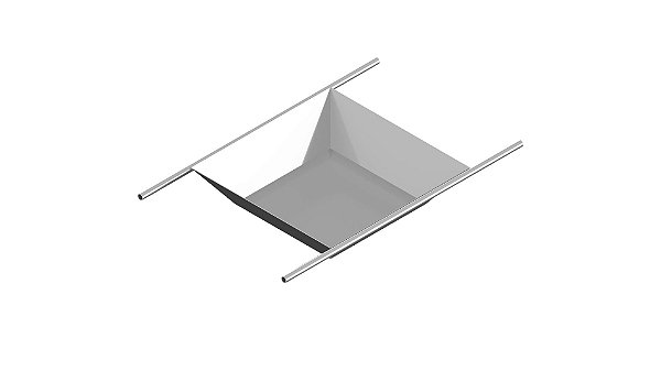 Forma para concreto formato tronco piramidal 60 graus 40x40x16 em aço zincado
