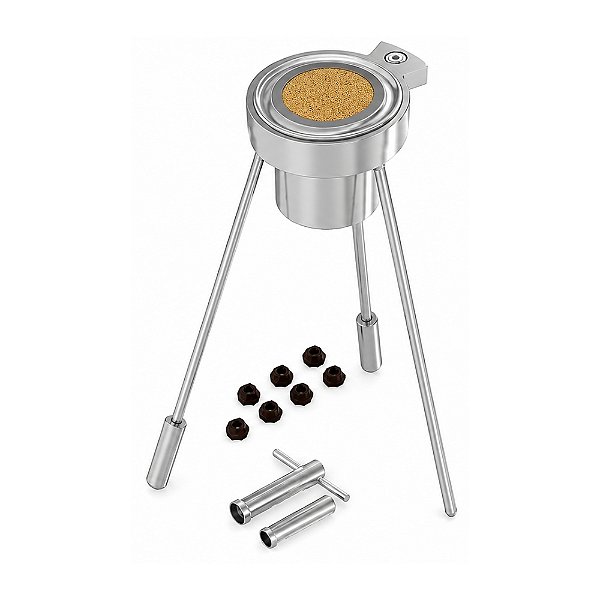 Conjunto Viscosimetro Copo Ford em aluminio com todos orificios, chave e nivel de bolha