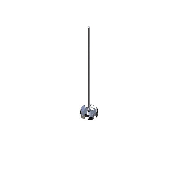 Helice em inox tipo centrifuga de 3cm com haste de 35cm