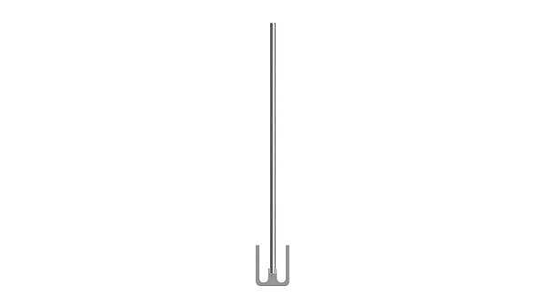 Helice em inox tipo ancora com haste 35CM