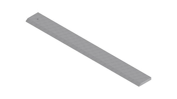 Regua Biselada em aco zincado 60CM