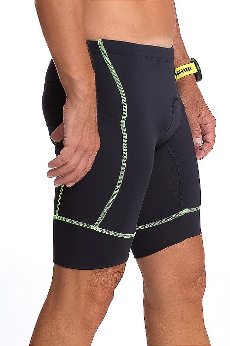 Bermuda masculina Compress max linha verde