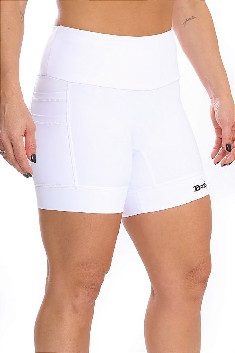 Short Feminino Speed Multi Bolsos White