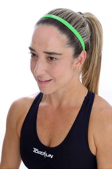 FAIXA DE CABELO COM SILICONE VERDE NEOW